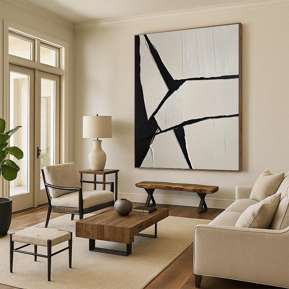 Black and White Geometric for Modern Kitchen & Art Gallery Corridor STSC1247
