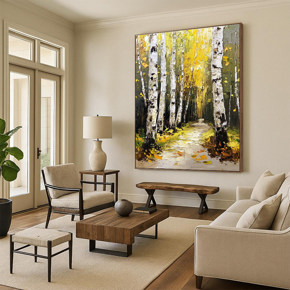 Autumn Birch Forest for Rustic Dining Room & Fall - Themed Café STSC1272
