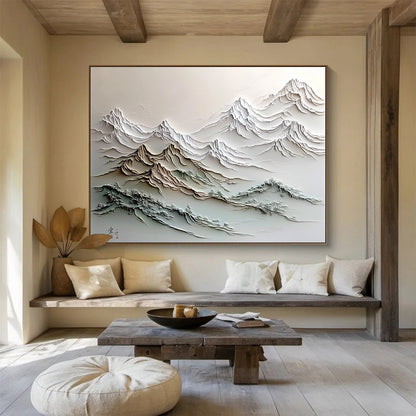 Intricate Mountain Art for Asian - Inspired Living Room & Luxury Hotel Lobby SC557