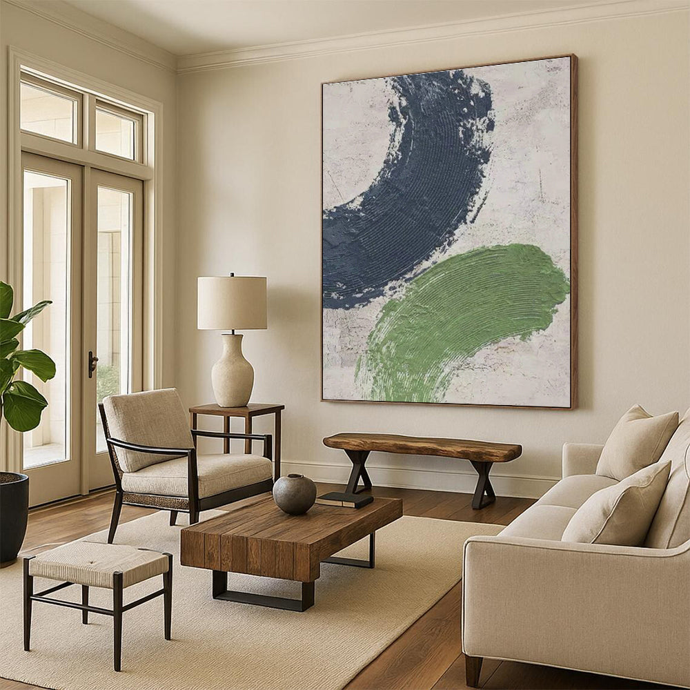 Two - Tone Textured Abstract Art for Industrial - Style Home & Art Gallery Pop - Up DLZ1079