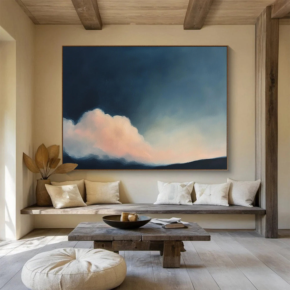 Serene Cloud at Dusk Art for Bedroom Night Area & Meditation Space SC408