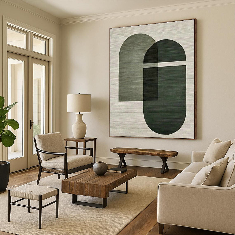 Simple Geometric Art for Minimalist Yoga Studio & Modern Home Entryway DLZ1519