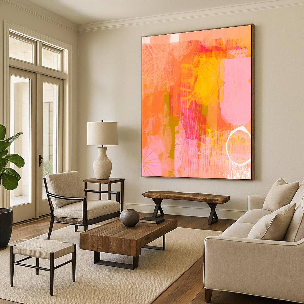 Coral - Toned Abstract Art for Bridal Boutique & Flower Market Café DLZ0642