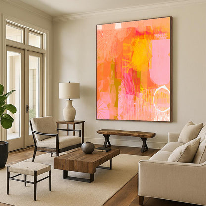 Coral - Toned Abstract Art for Bridal Boutique & Flower Market Café DLZ0642