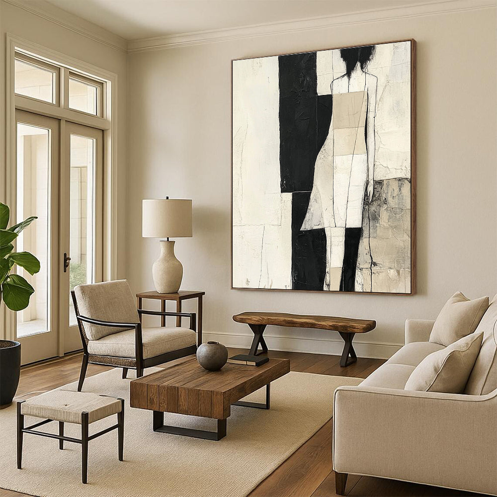 Modern Figure Abstract Art for Studio & Entryway STSC674