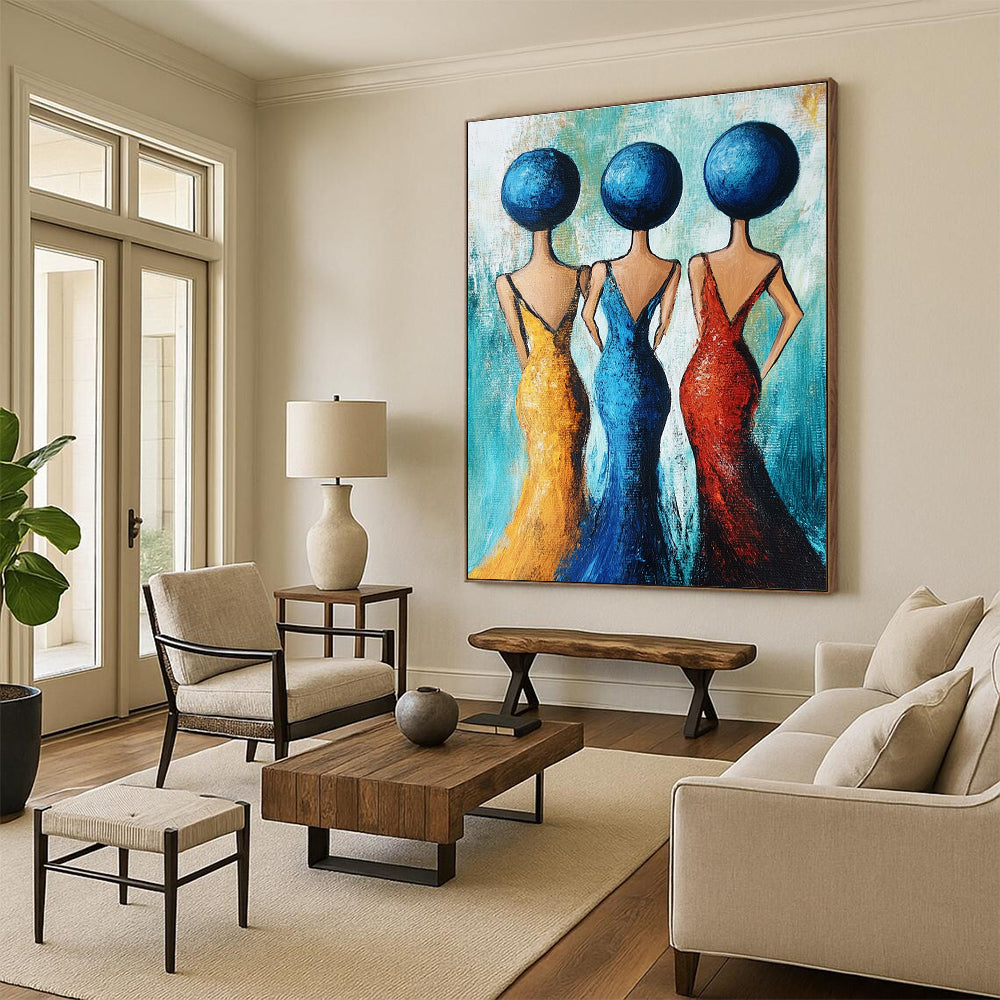 Vibrant Figurative Art for Girls’ Dorm & Cultural Center STSC005