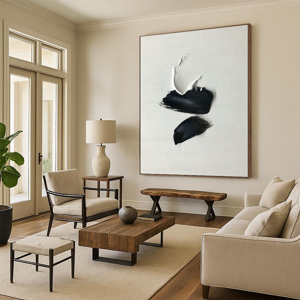 Black - White Abstract Form Art for Artistic Boutique & Creative Agency DLZ2366