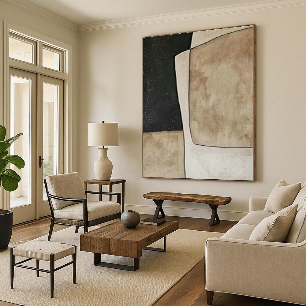 Earth - Toned Abstract Art for Rustic Café & Home Study DLZ2012