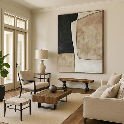 Earth - Toned Abstract Art for Rustic Café & Home Study DLZ2012