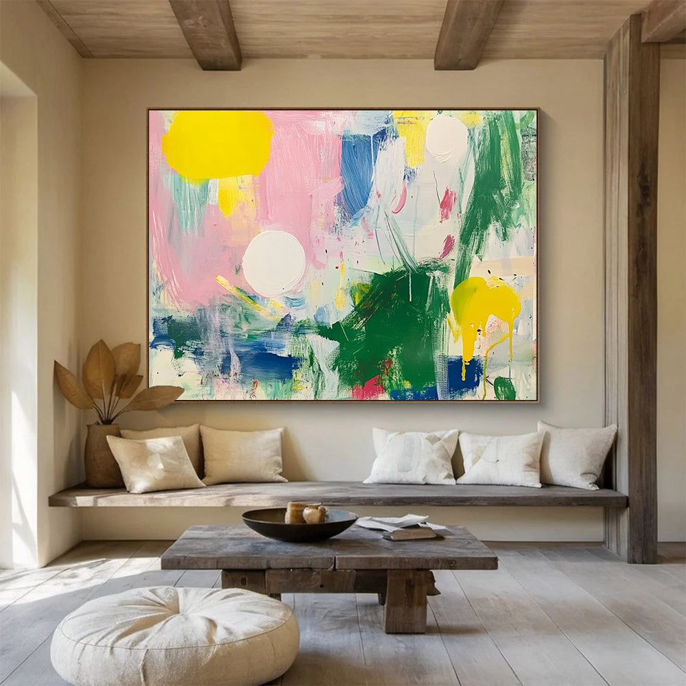 Colorful Abstract Dots & Strokes Art for Creative Kids' Playroom & Bohemian Café SC231