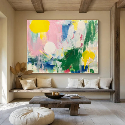 Colorful Abstract Dots & Strokes Art for Creative Kids' Playroom & Bohemian Café SC231