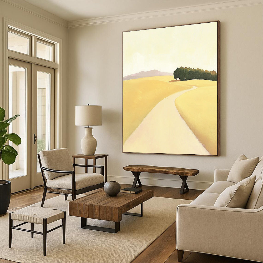 Yellow Field Path for Countryside - Style B&B & Minimalist Living Room STSC1167