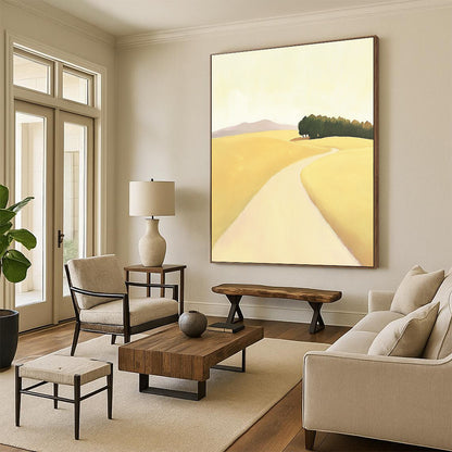 Yellow Field Path for Countryside - Style B&B & Minimalist Living Room STSC1167
