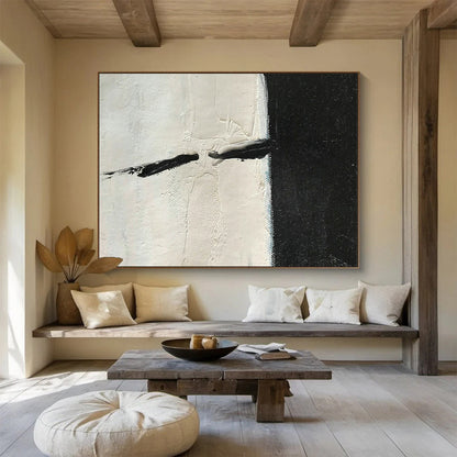 Black - White Abstract Art for Contemporary Art Gallery Bathrooms DLZ2561