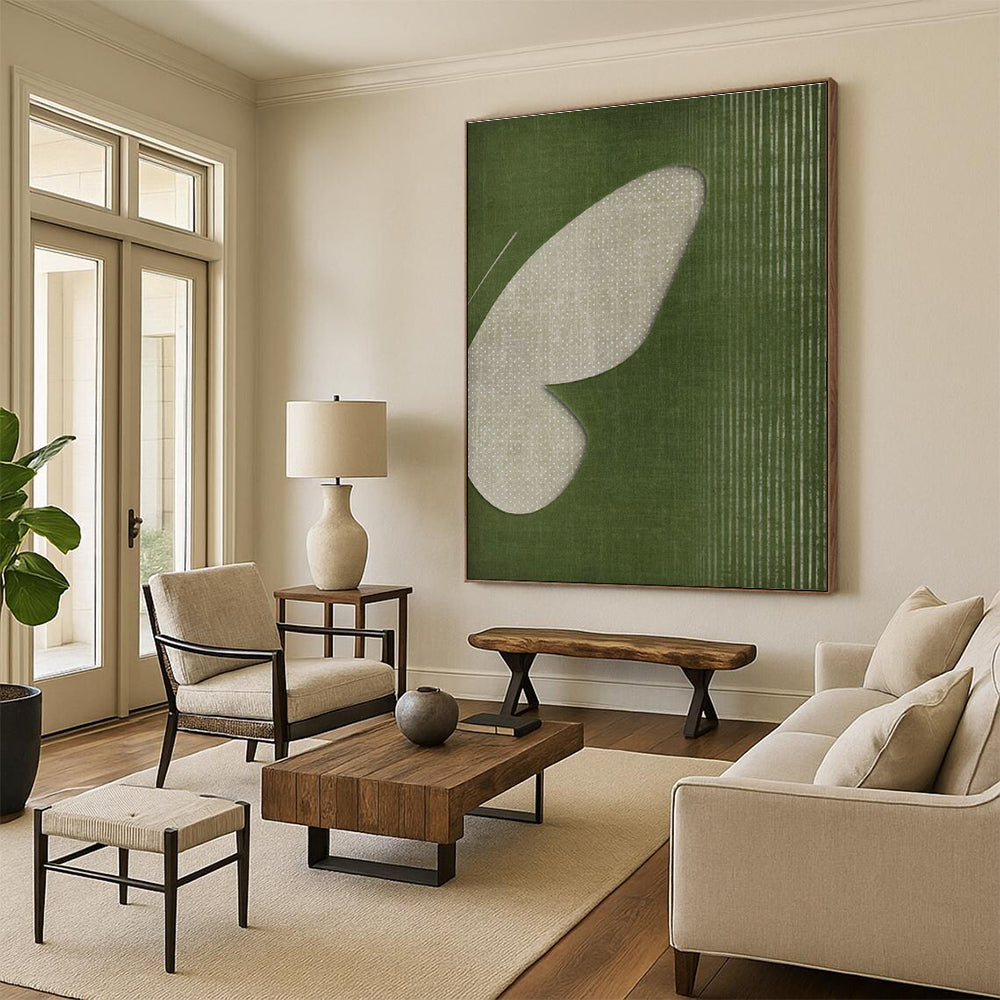 Minimalist Butterfly Art for Japandi Bedroom & Minimalist Retail Display DLZ1377