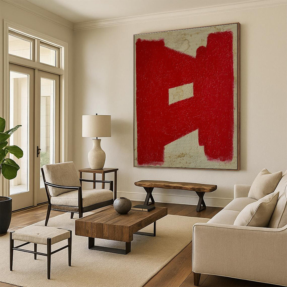 Red - Patterned Abstract Art for Contemporary Home & Bold Art Café DLZ1889