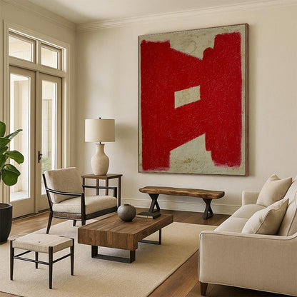 Red - Patterned Abstract Art for Contemporary Home & Bold Art Café DLZ1889