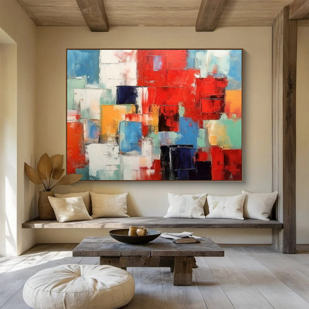 Colorful Geometric Abstract Art for Modern Living Room Centerpieces DLZ2661