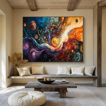 Cosmic Swirl Art for Sci - Fi - Themed Gaming Café Feature Walls DLZ3199