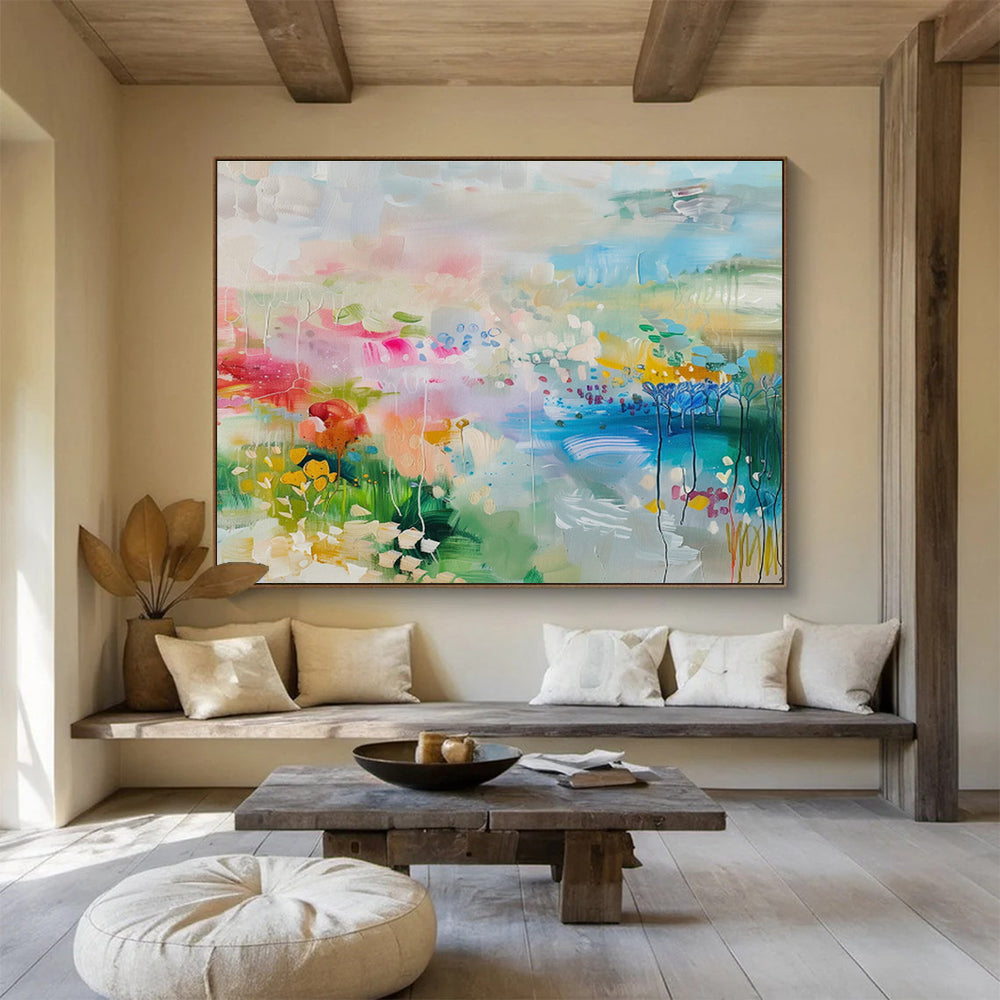Colorful Pastoral Abstract Art for Charming Sunroom DLZ2864