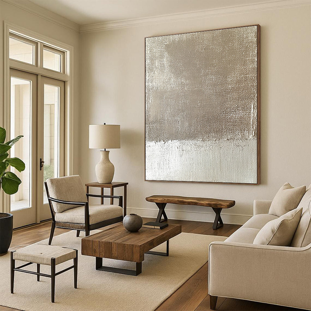 Textured Neutral Abstract for Modern Bedroom & Serene Meditation Space STSC565