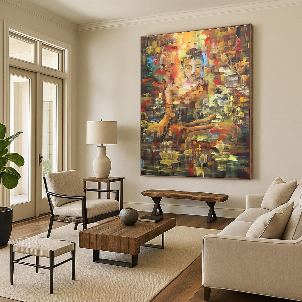 Colorful Buddha Art for Spiritual Retreat & Asian - Inspired Restaurant DLZ2327