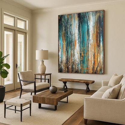 Abstract Vertical Strokes for Industrial - Style Loft & Contemporary Art Space STSC205