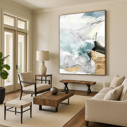 Pastel Line Abstract Art for Scandinavian Nursery & Light - Filled Café DLZ1344