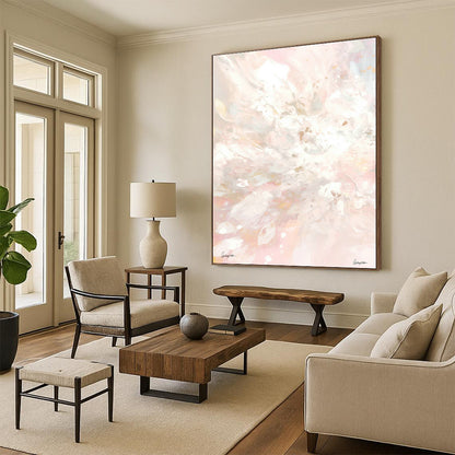 Pink Floral Abstract Art for Beauty Salon & Home Dressing Room DLZ1095