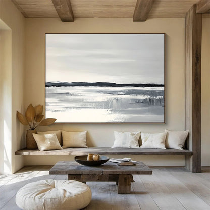 Monochrome Landscape Art for Minimalist Living Room & Serene Spa SC154
