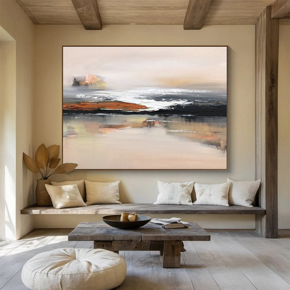 Minimalist Coastal Art for Beach House Bedroom Accent Walls DLZ3298