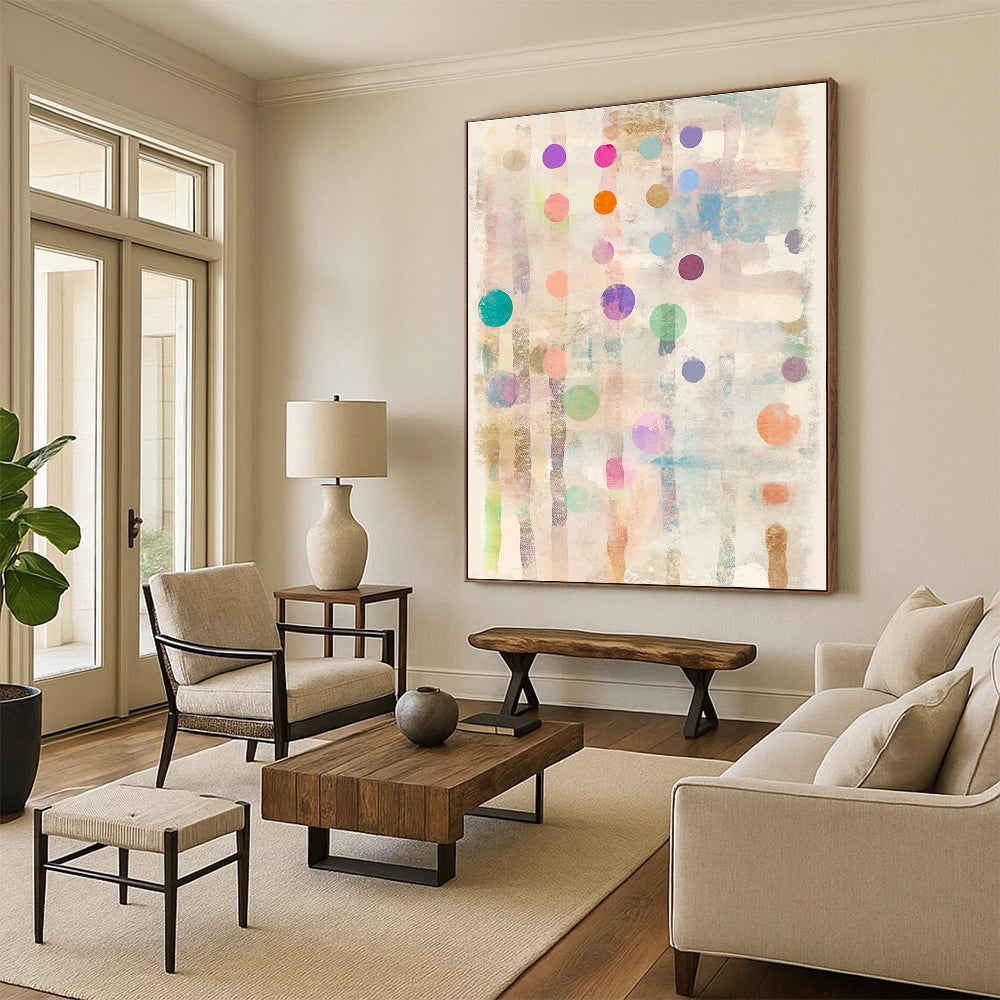 Pastel Dots & Stripes Art for Nursery & Café STSC722