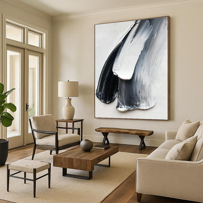 Gray - White Textured Form Art for Creative Agency & Artistic Boutique DLZ2376
