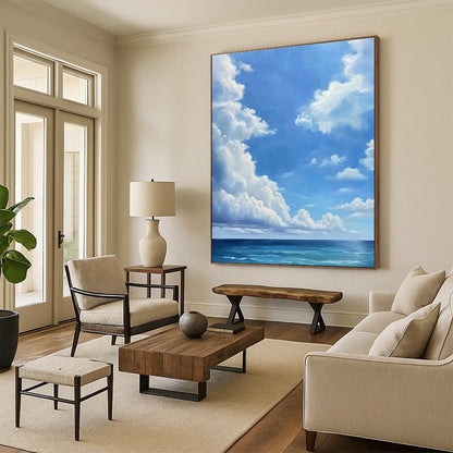 Sky and Sea Landscape for Coastal Home Living Room & Beachfront Hotel Lobby STSC923