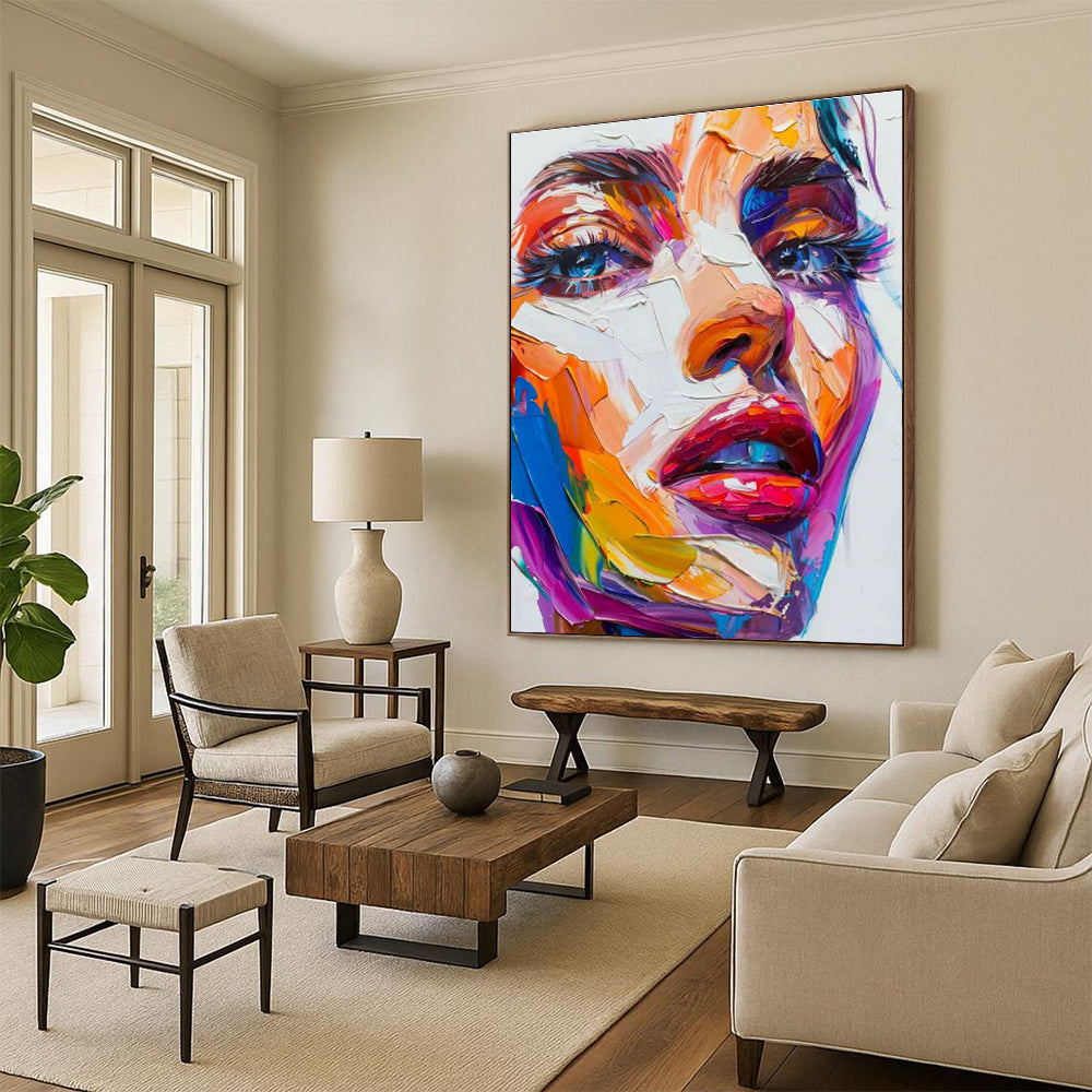 Colorful Portrait Art for Trendy Beauty Salon Waiting Areas DLZ0221