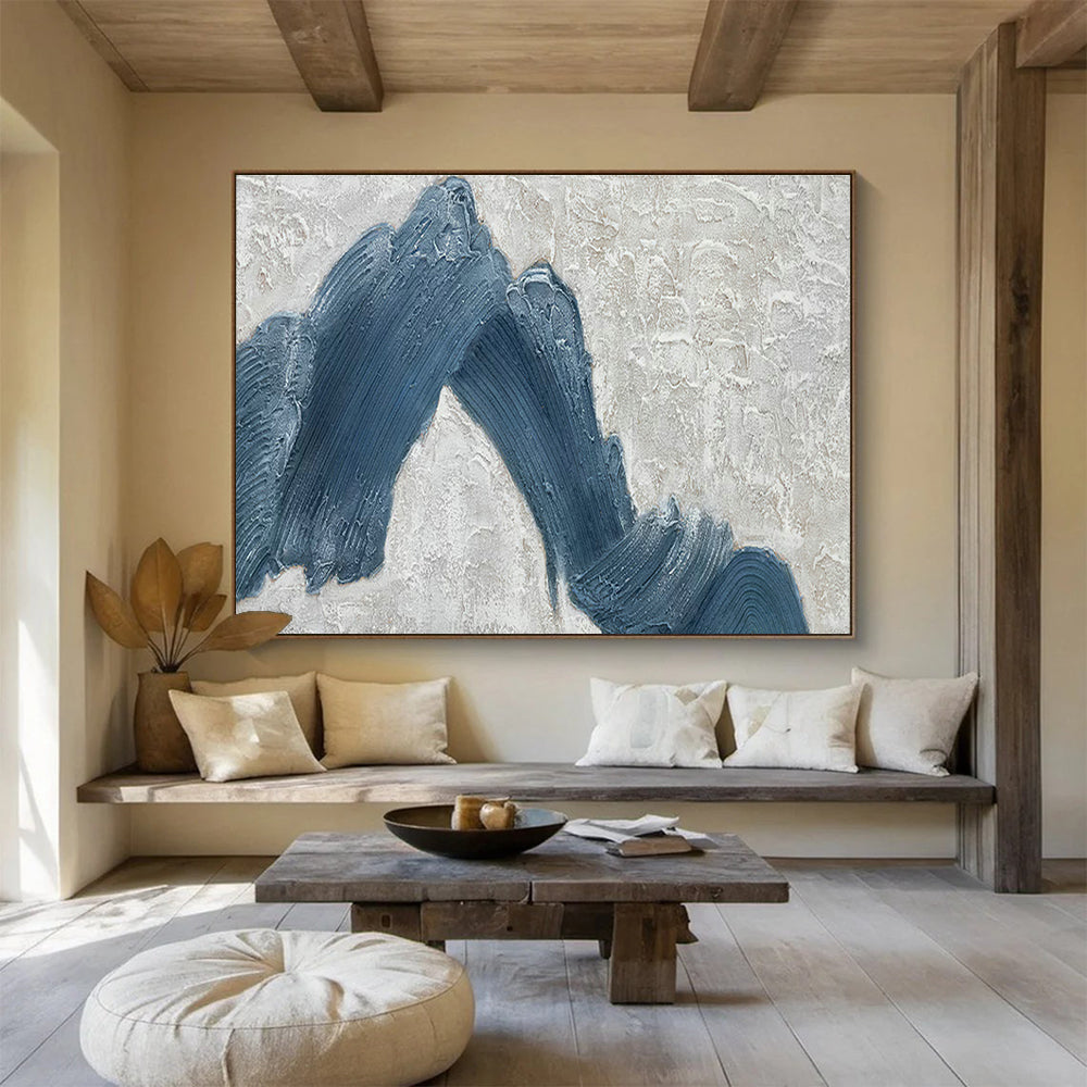 Blue Mountain Relief Art for Zen - Inspired Home Meditation Rooms DLZ2598