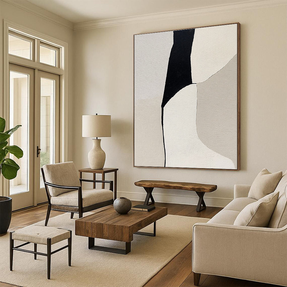 Monochrome Geometric Abstract for Industrial - Chic Loft & Architectural Studio STSC792