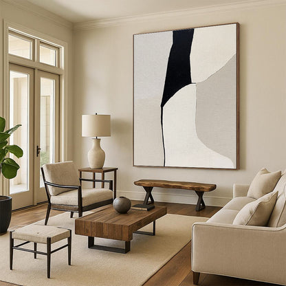Monochrome Geometric Abstract for Industrial - Chic Loft & Architectural Studio STSC792