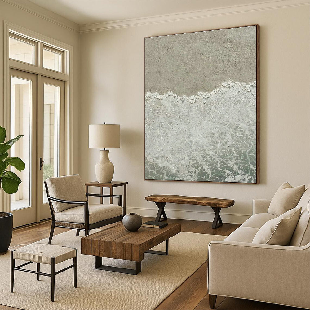 Beach Wave Abstract Art for Beach House & Home Sunroom DLZ1134