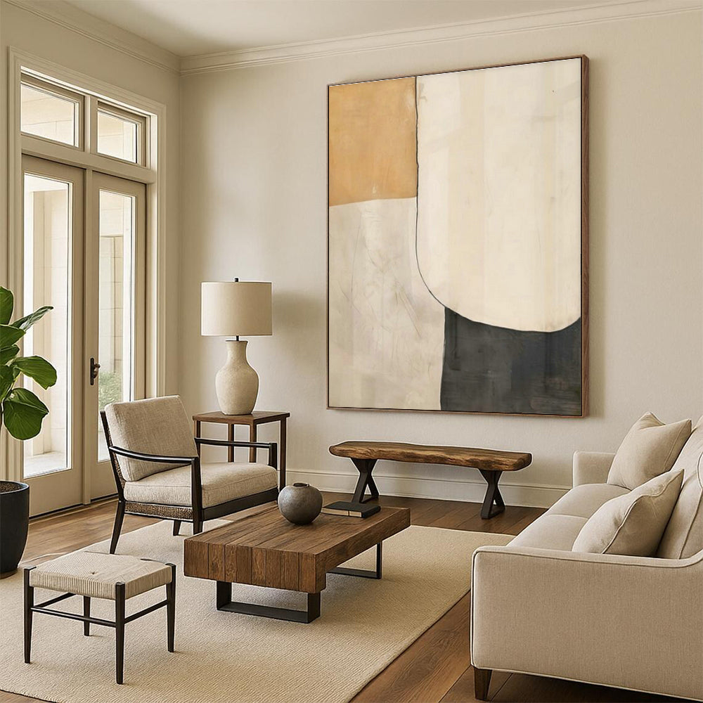 Geometric Patchwork Abstract Art for Modern Design Studio & Minimalist Living Room DLZ1941