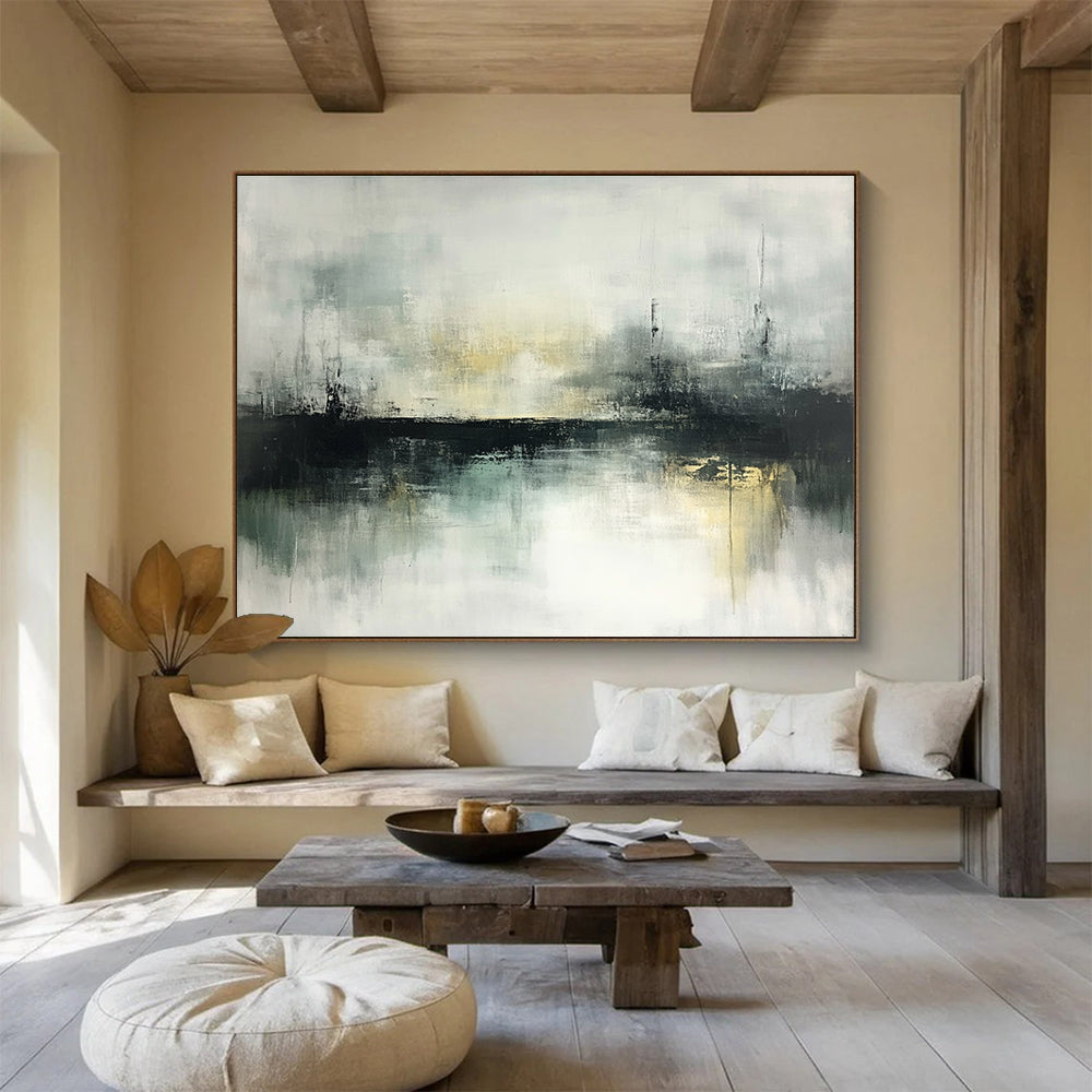 Abstract Misty Landscape Art for Minimalist Bedroom & Modern Gallery SC196