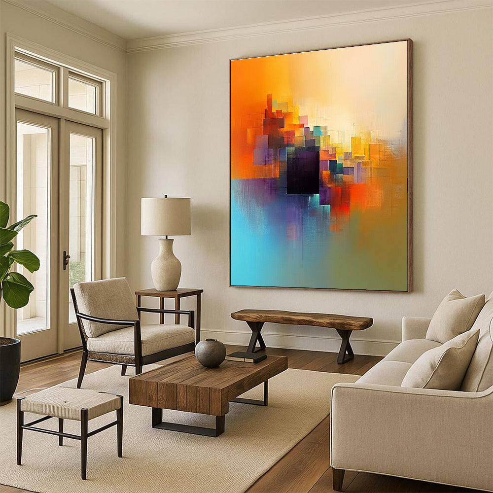 Vibrant Colorful Cubes Art for Creative Studio & Playroom STSC687