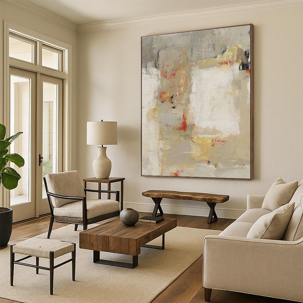 Abstract Neutral - Toned Art for Minimalist Office & Calming Waiting Room DLZ1431
