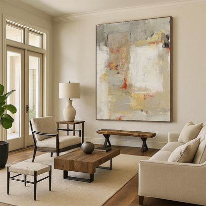 Abstract Neutral - Toned Art for Minimalist Office & Calming Waiting Room DLZ1431