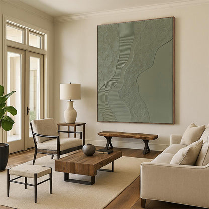 Textured Earth - Tone Abstract Art for Bedroom & Hallway DLZ0392