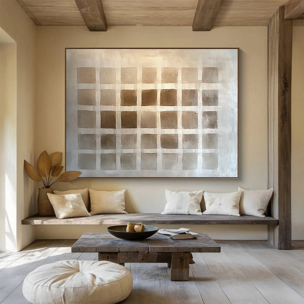 Abstract Geometric Landscape: Perfect for Modern Farmhouse & Art Café Decor SC530