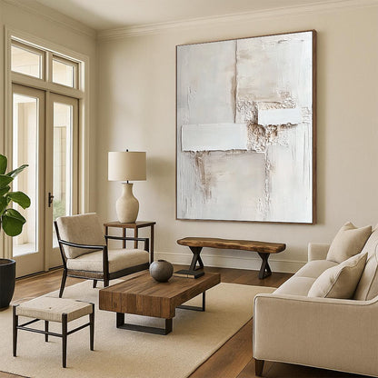 Textured White Abstract for Contemporary Art Gallery & Minimalist Spa STSC1157