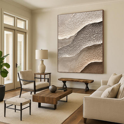 Neutral Textured Waves for Modern Office Reception & Luxury Hotel Lobby STSC945