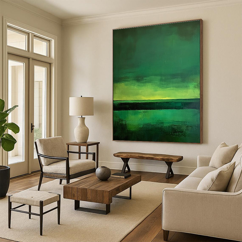 Green Gradient Landscape for Nature - Lover’s Bedroom & Eco - Conscious Workplace STSC308