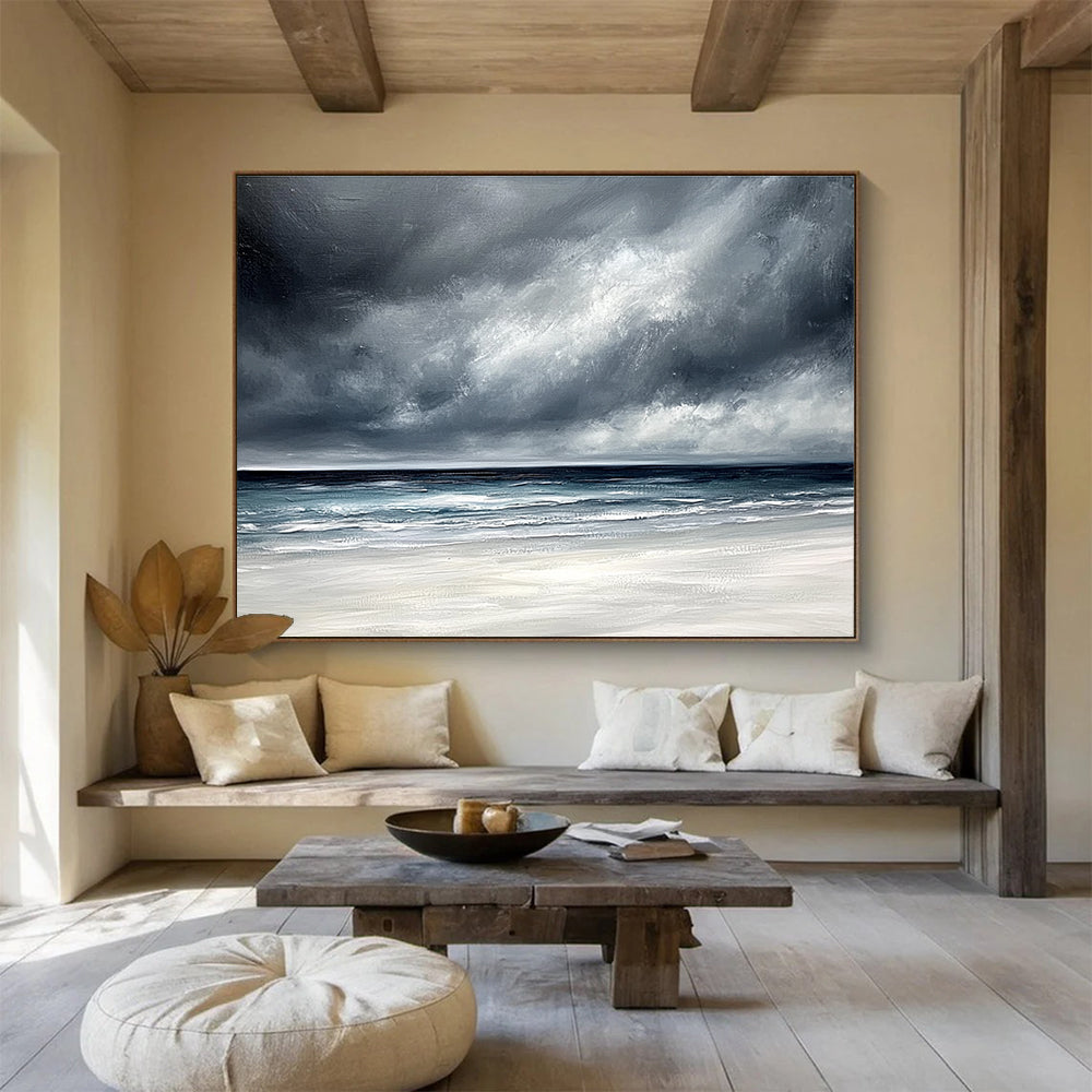 Dramatic Stormy Sea Art for Coastal Cottage & Moody Restaurant SC163